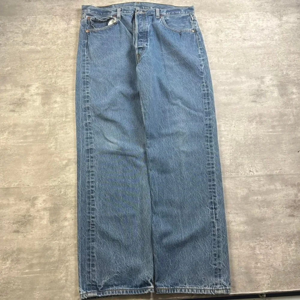 Levi's 501XX Jeans Mens 34x30 Blue Vintage 90s Button Fly Straight Leg